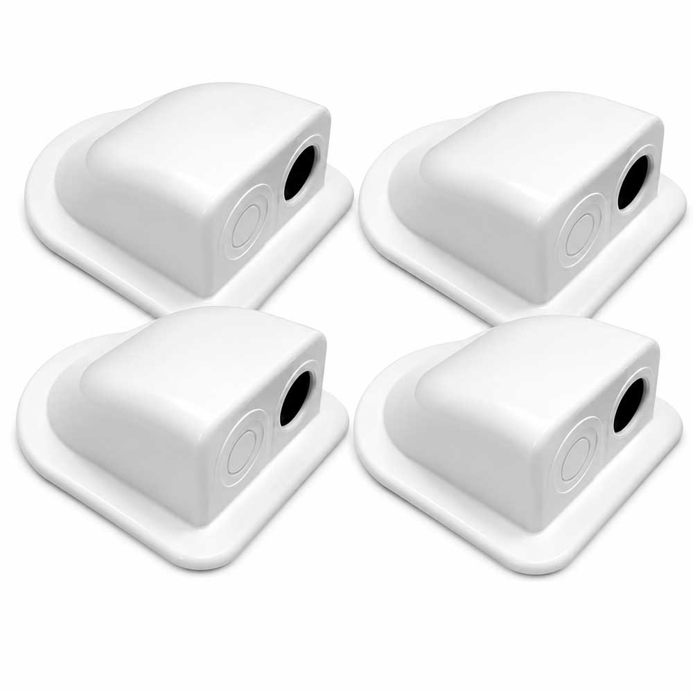 Pack de cuatro pasacables blancos para placa solar con base
