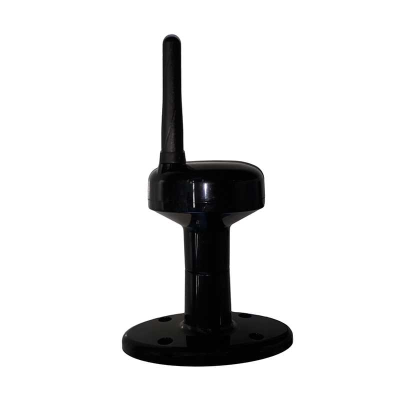 Antena TDT negra con base de montaje para camper o caravana