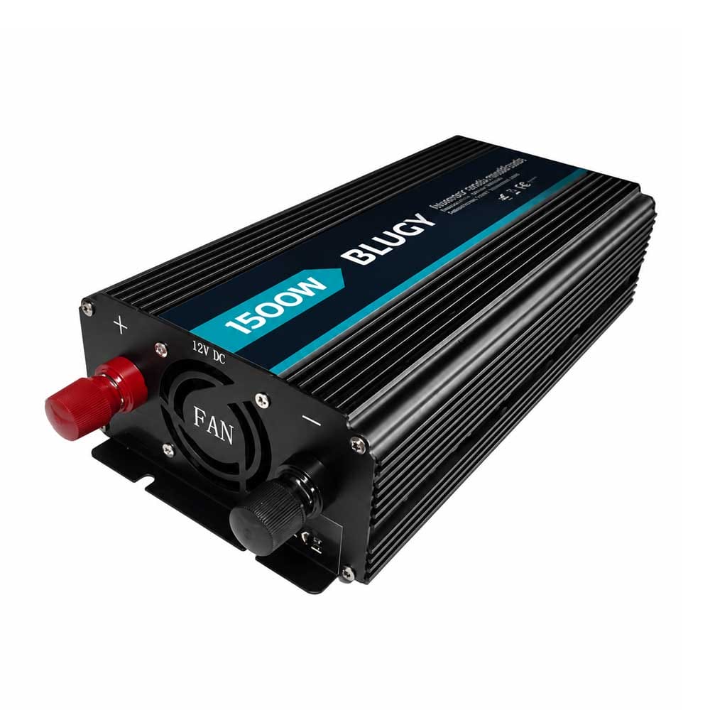 Inversor Blugy 1500W 12V DC con ventilador y bornes de conexión