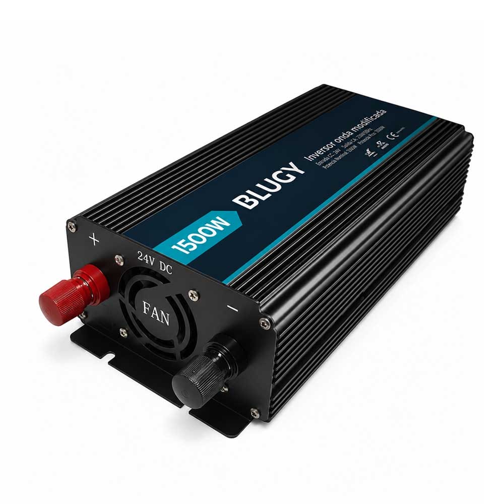 Inversor de onda modificada Blugy 1500W con entrada 24V DC