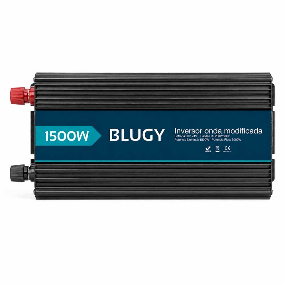 Inversor de onda modificada Blugy 1500W 24V negro