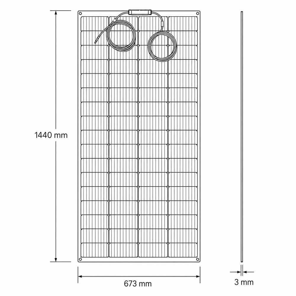 Panel semiflexible 200W - Imagen 2